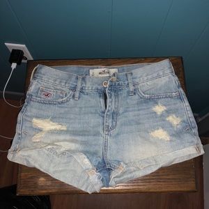 High waisted jean shorts